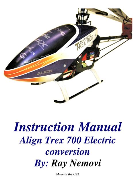 Align T-REX 700 User Manual PDF